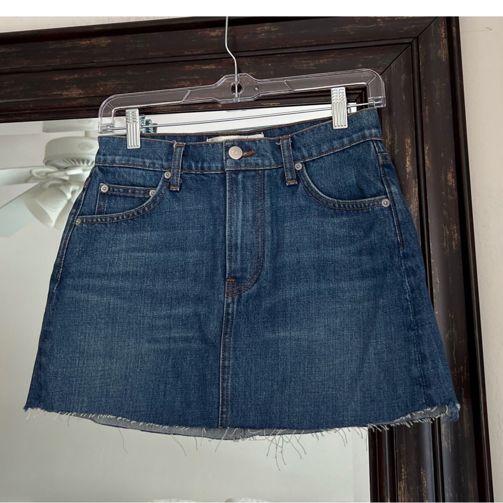 Reformation Ella Jean Mini Skirt - Wash Sequoia - Picture 2 of 2